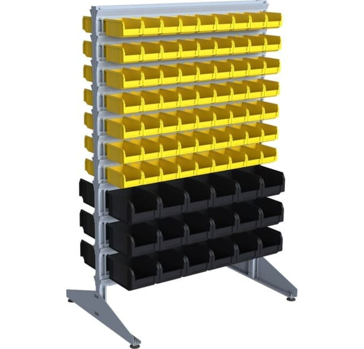 Стенд для метизов на производство или склад - 162 лотка