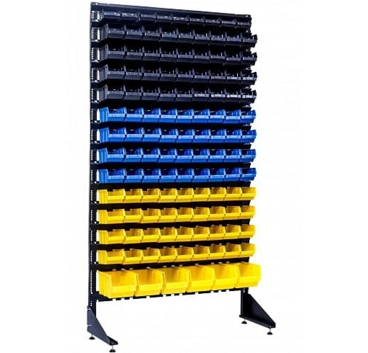 Стелаж з ящиками для запчастин та деталей - 123 ящики