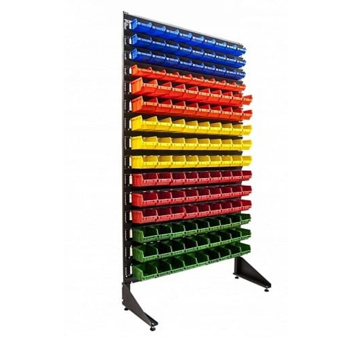 Складський стелаж на 135 лотків для болтів, гайок та дрібних запчастин