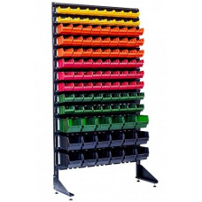 Стелаж для магазину з ящиками пластиковими - 108 шт