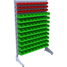 Стойка с пластиковыми ящиками для метизов - 108 шт