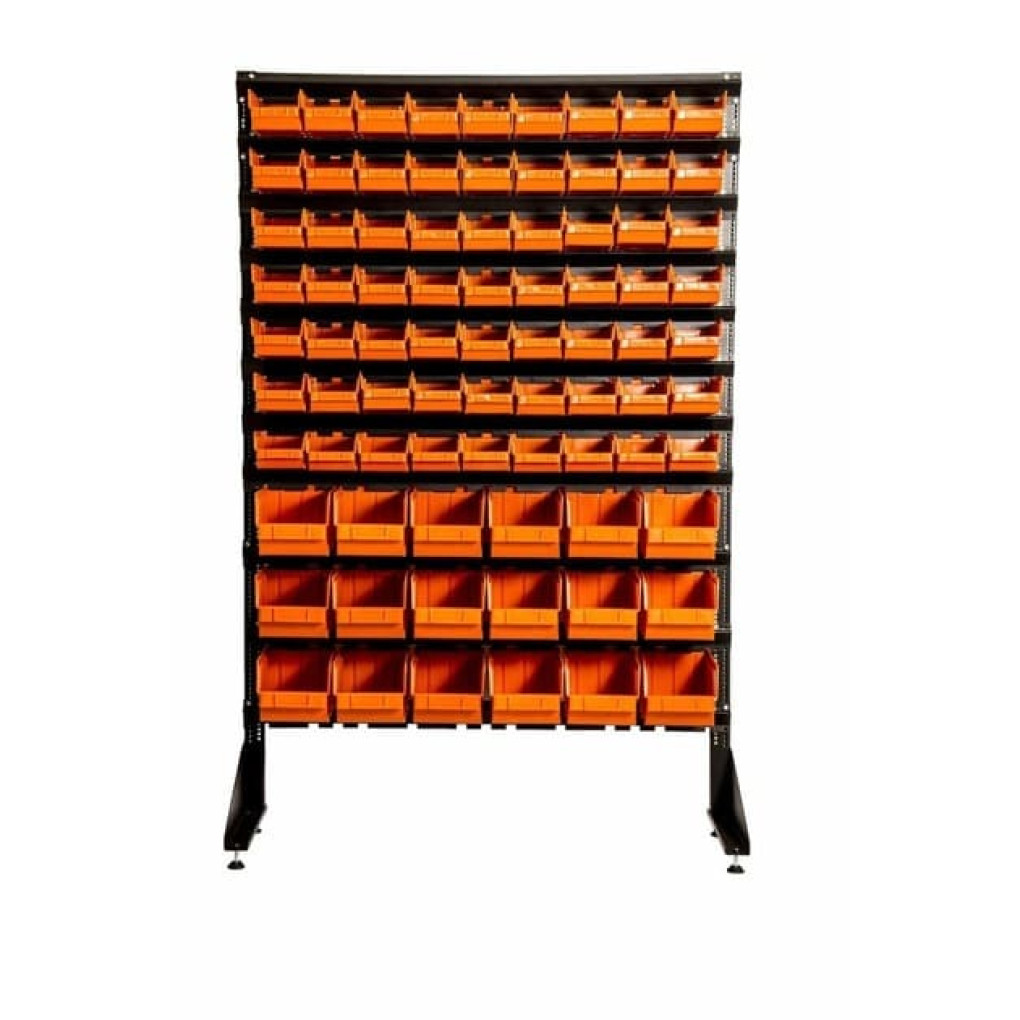 Стелаж з лотками для складу - 81 ящик