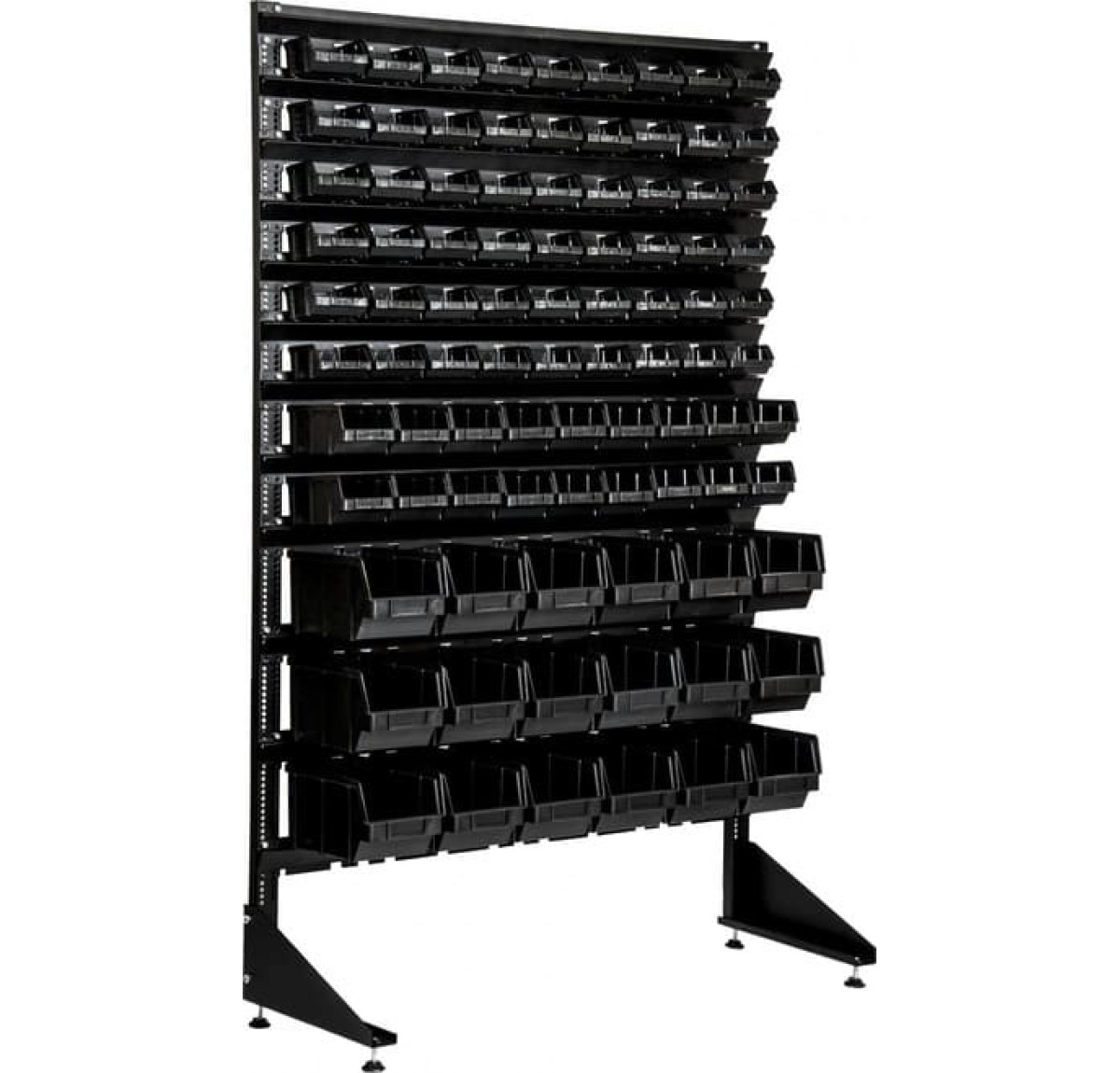 Стелаж для шурупів на 90 пластикових ящиків