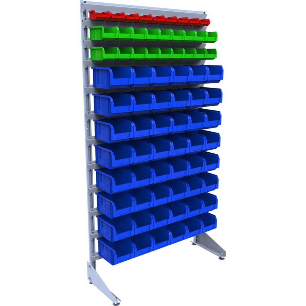 Метизный стенд на 75 ящиков пластиковых для магазина