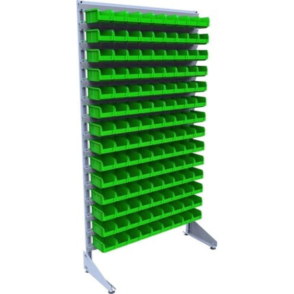Стелаж для метизного обладнання - 126 пластикових лотків
