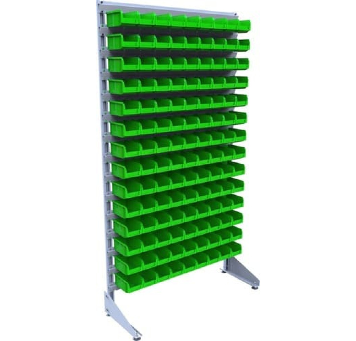 Стелаж для метизного обладнання - 126 пластикових лотків
