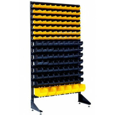 Стенд с ящиками пластмассовыми для крепежа - 132 ящика