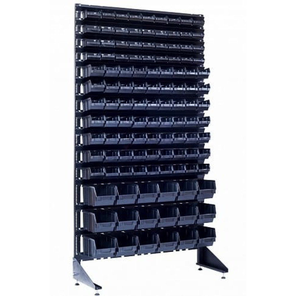 Стелаж на 117 пластикових ящиків для металовиробів