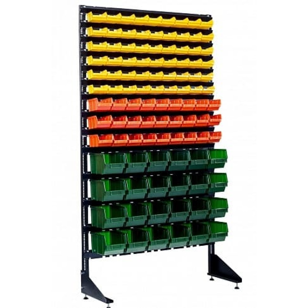 Складской стеллаж односторонний 1800 - 105 боксов