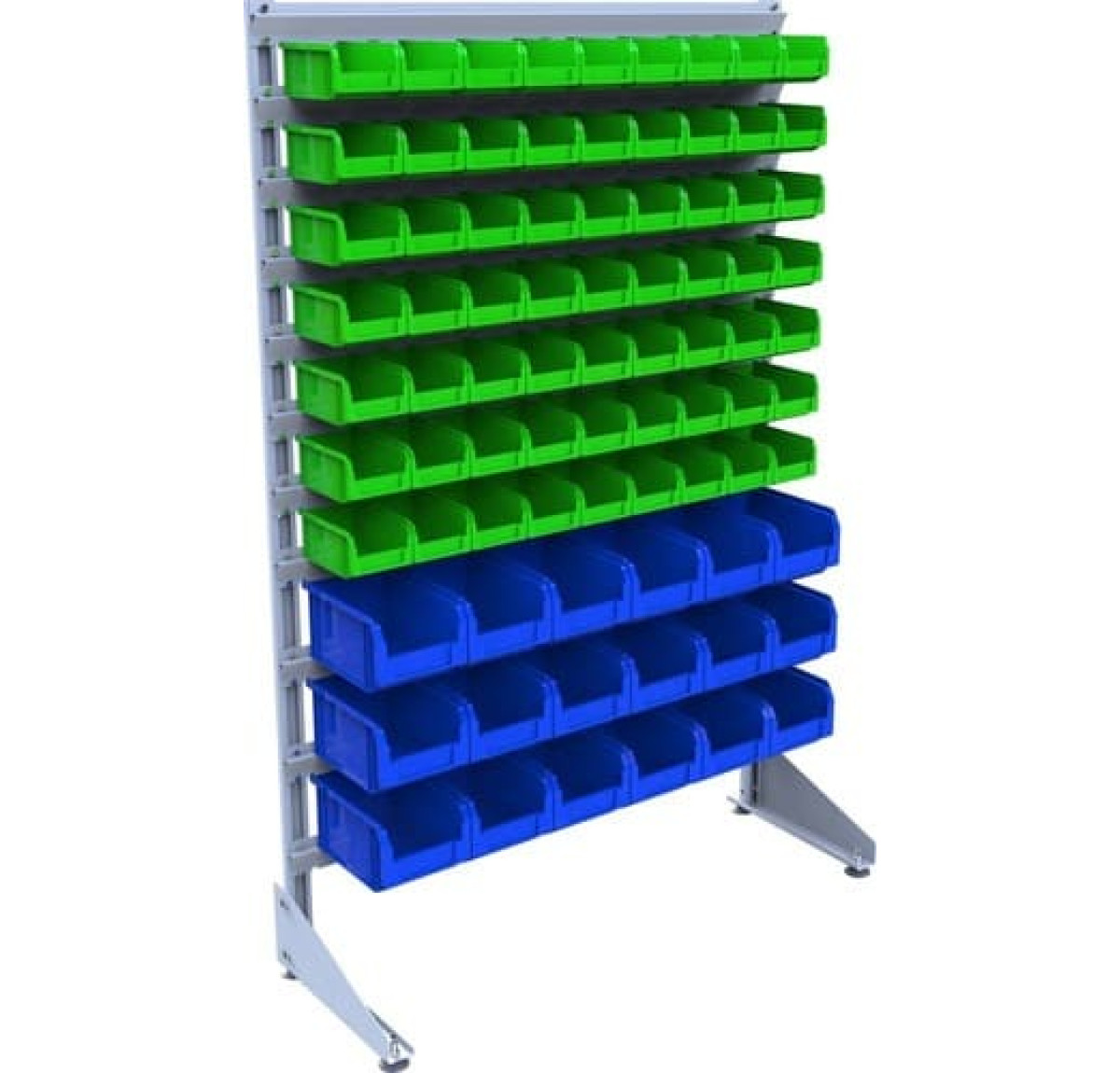 Стелаж для магазину кріплення - 81 пластиковий ящик