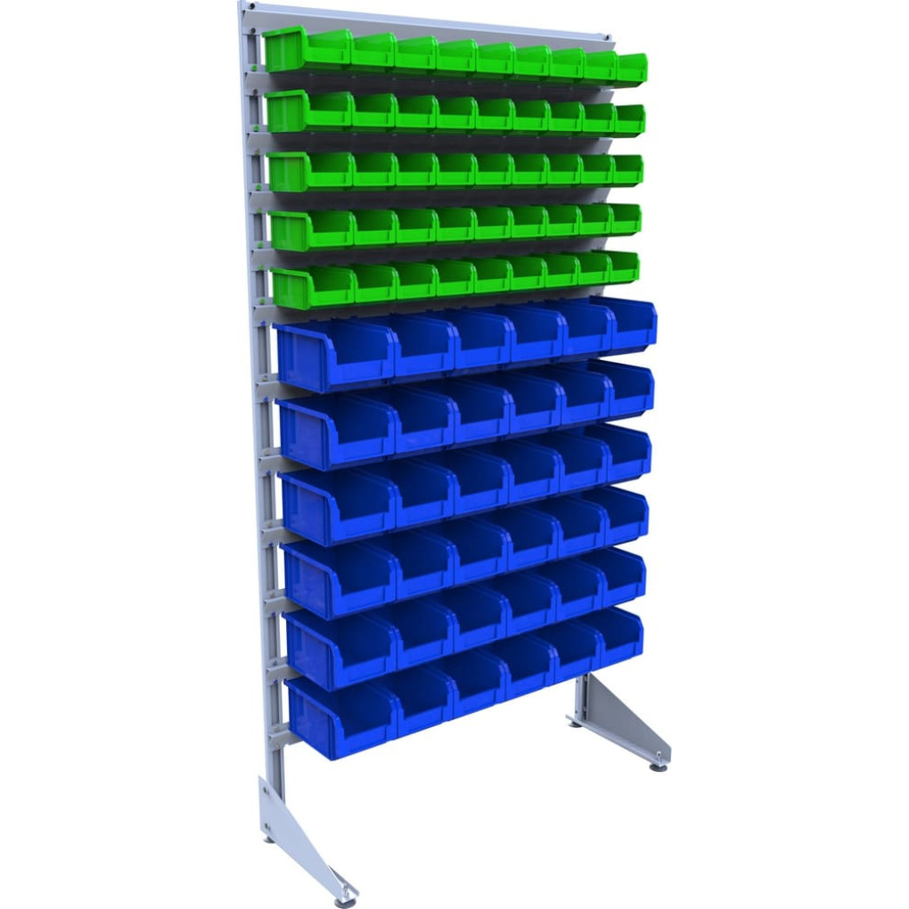 Витрина для демонстрации метизов - 81 пластиковый ящик