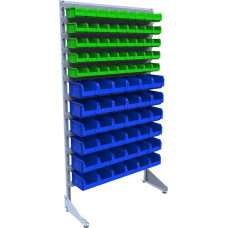 Витрина для демонстрации метизов - 81 пластиковый ящик