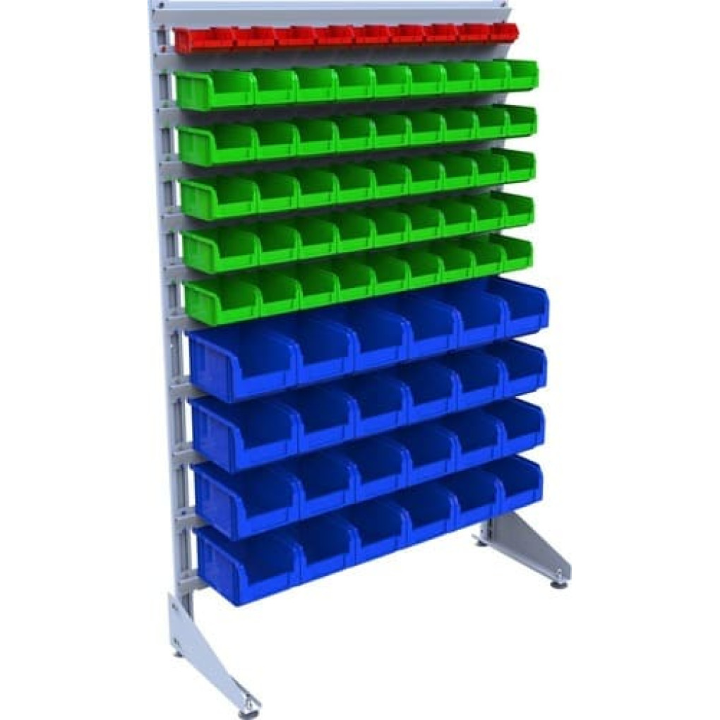 Стенд метизний односторонній для гаража або складу - 78 лоток