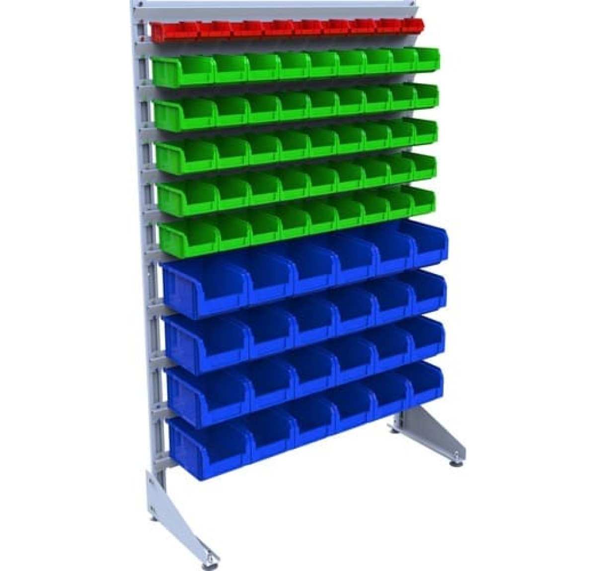 Стенд метизний односторонній для гаража або складу - 78 лоток