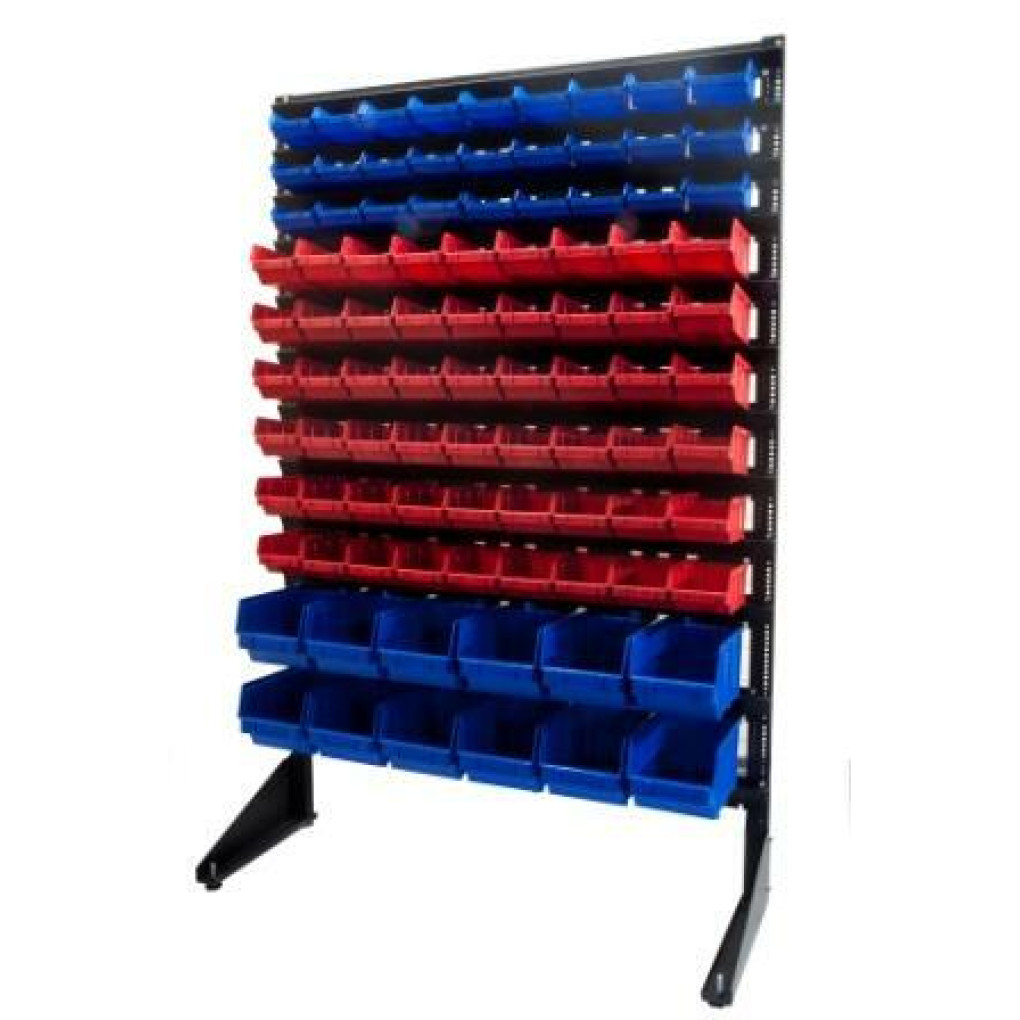 Стенд для склада на 93 ящика для метизов