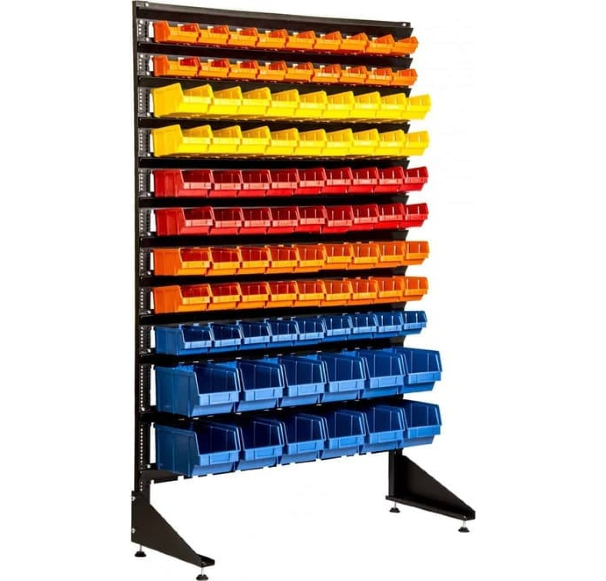 Стелаж на 93 контейнери для гаража, складу, магазину