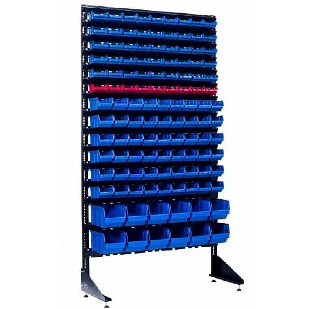 Стеллаж для хранения деталей, метизов на 120 пластиковых ящика