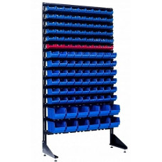 Стелаж для зберігання деталей, металовиробів на 120 пластикових ящика