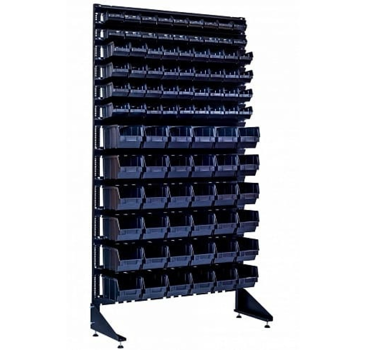 Стойка под пластиковые ящики для метизов - 90шт