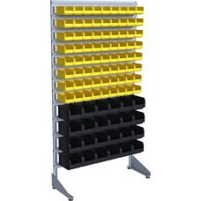 Торговый стеллаж для метизов - 96 пластиковых ящика