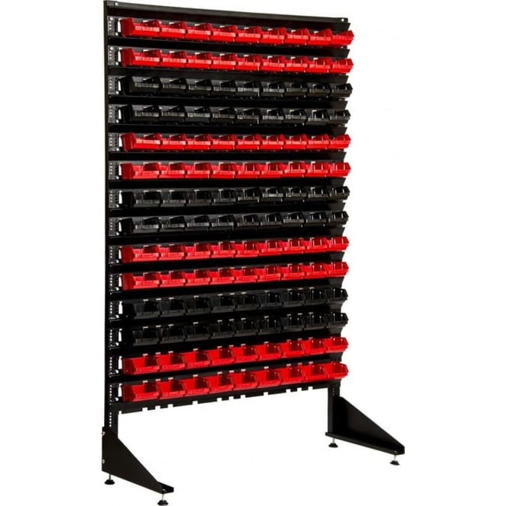 Стойка под пластиковые ящики для метизов - 126 шт