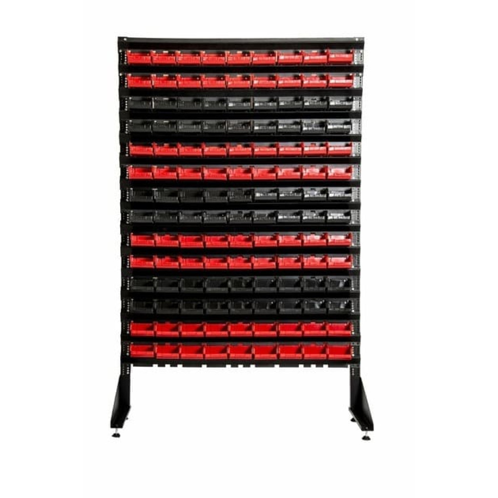 Стойка под пластиковые ящики для метизов - 126 шт