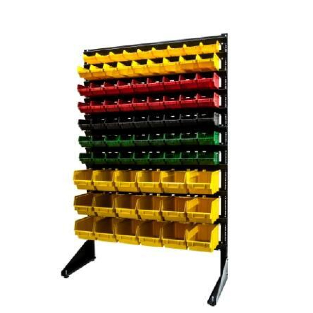 Стійка для металовиробів на 81 пластиковий ящик