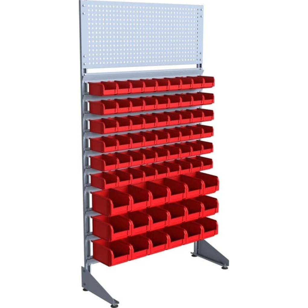 Стеллаж для мелких деталей на СТО - 72 ящика