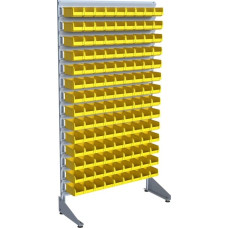 Стенд односторонний на 126 пластиковых лотков для склада