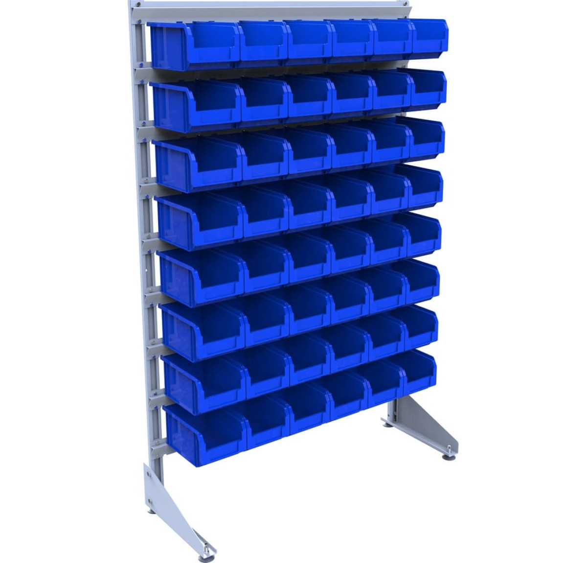 Складський стенд для болтів, гайок та дрібних деталей – 48 боксів.