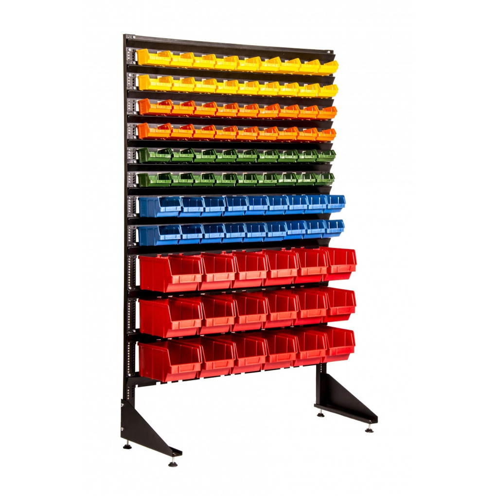 Стеллаж для хранения болтов - 90 пластиковых бокса
