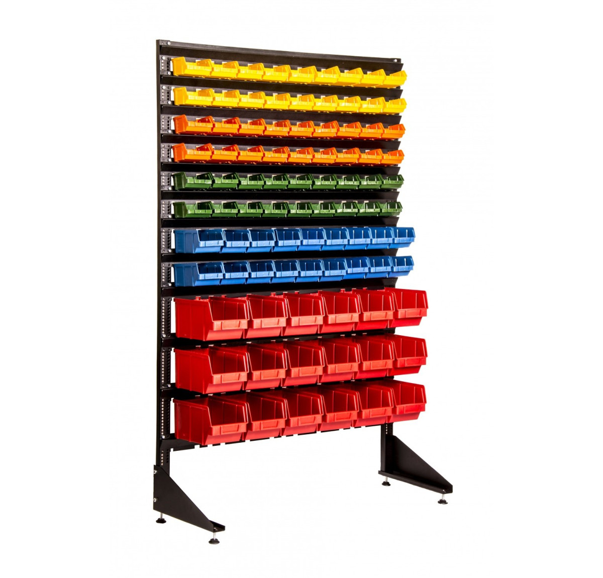 Стелаж для зберігання болтів - 90 пластикових боксу.