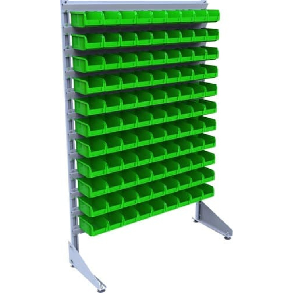 Стенд для гаража - 99 пластиковых лотков