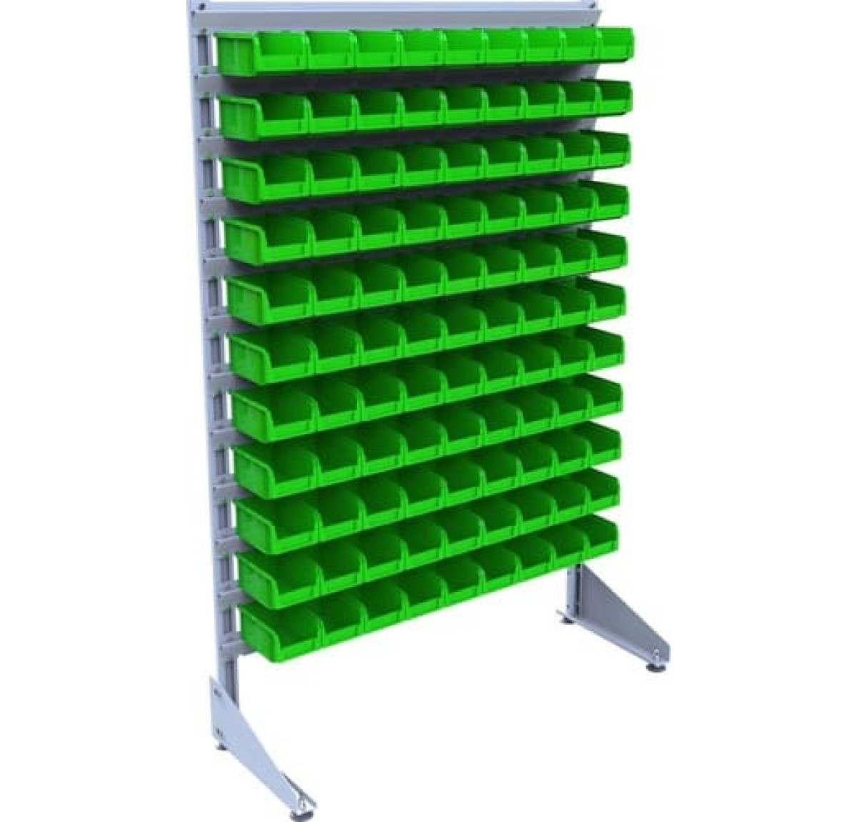 Стенд для гаража - 99 пластикових лотків