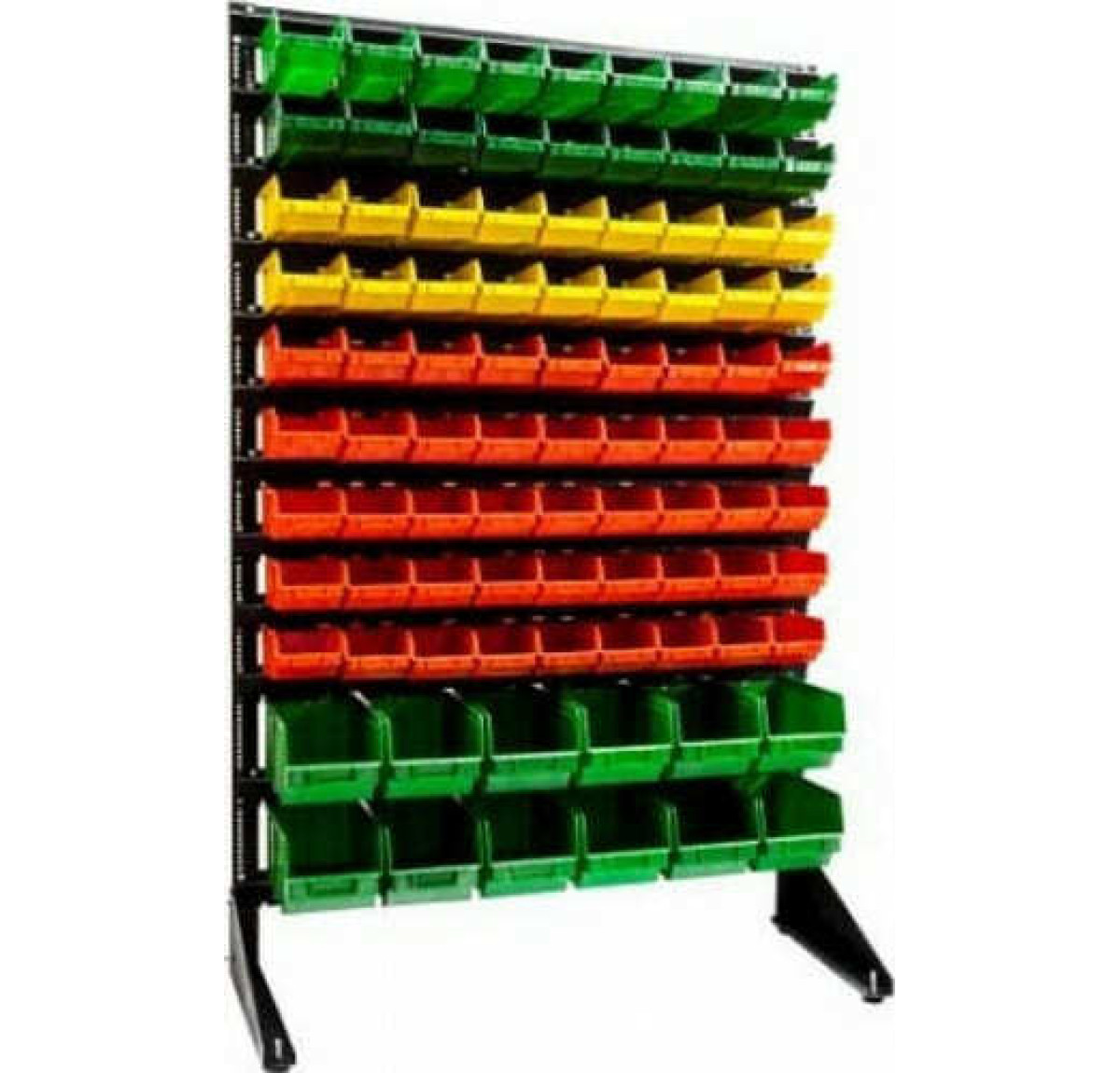 Стенд на 93 пластикові ящики для магазину кріплення