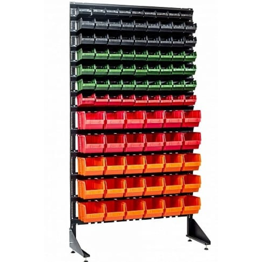 Стелаж з боксами для зберігання дрібних деталей - 93 ящики