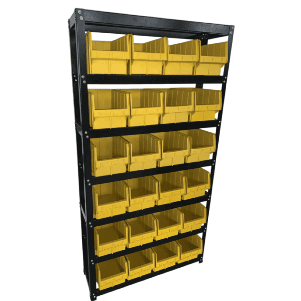Стеллаж складской для метизов под 700 пластиковые ящики - 24 шт