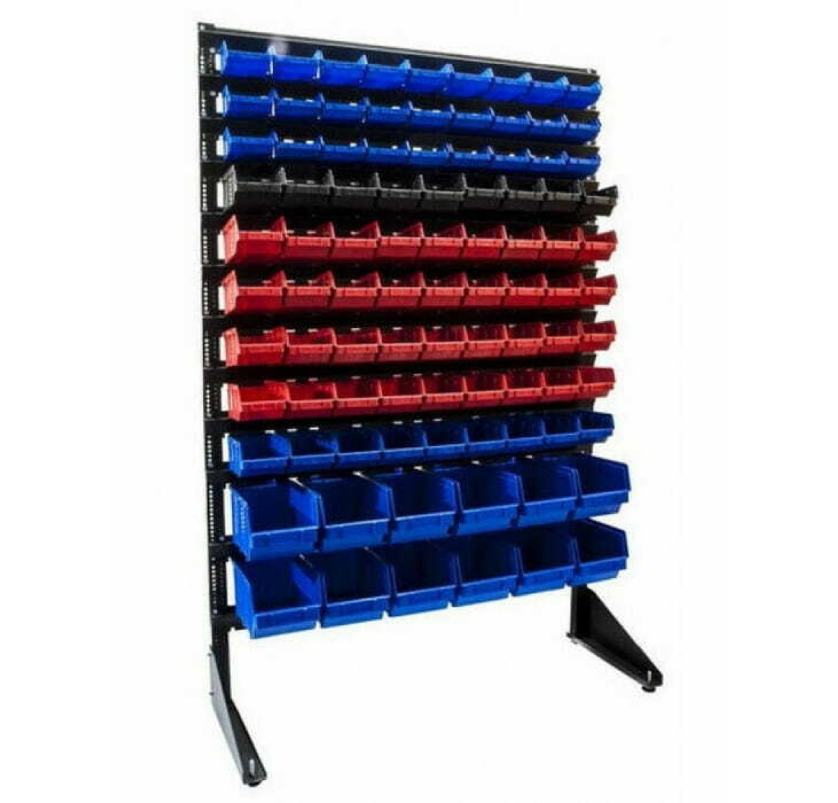 Торговый стеллаж под метизы на 93 ящика