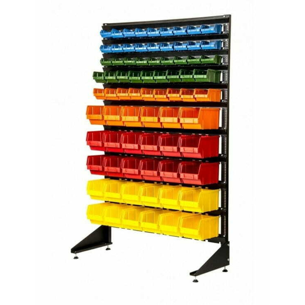 Стойка торговая для магазина крепежей и запчастей на 75 контейнеров