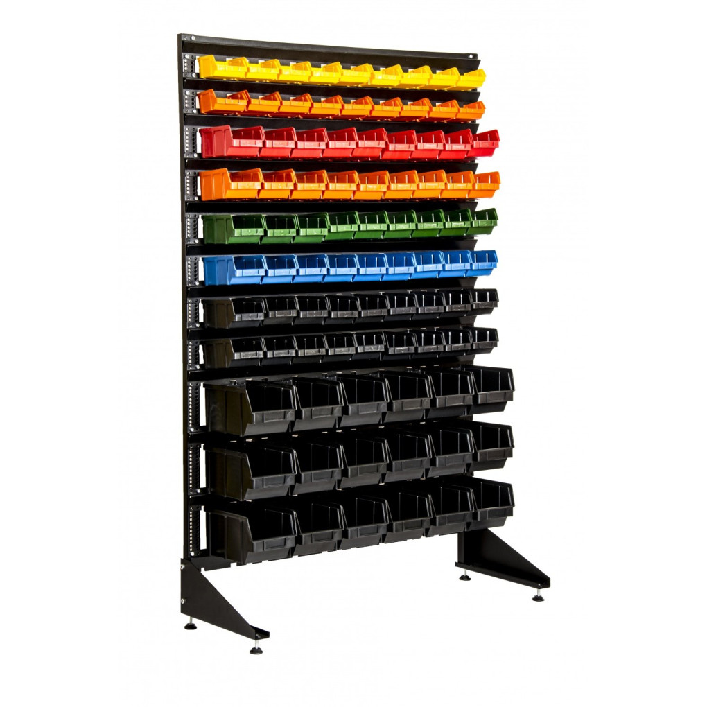 Стенд під пластикову тару на 90 ящиків для гаража