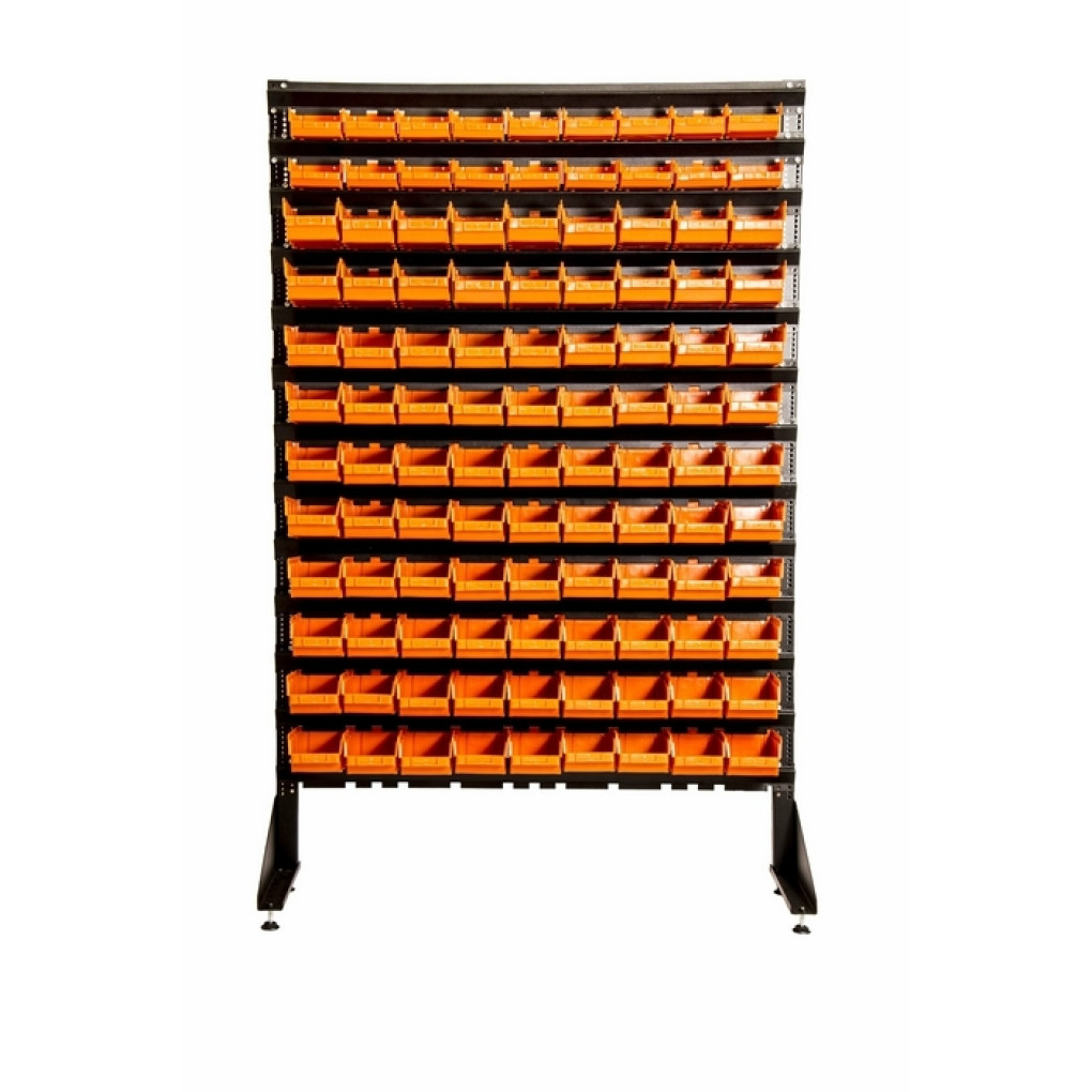 Торговий стенд з кюветами для метизів на 108 лотків