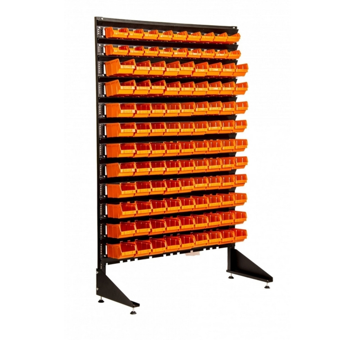 Торговый стенд с кюветами для метизов на 108 лотков