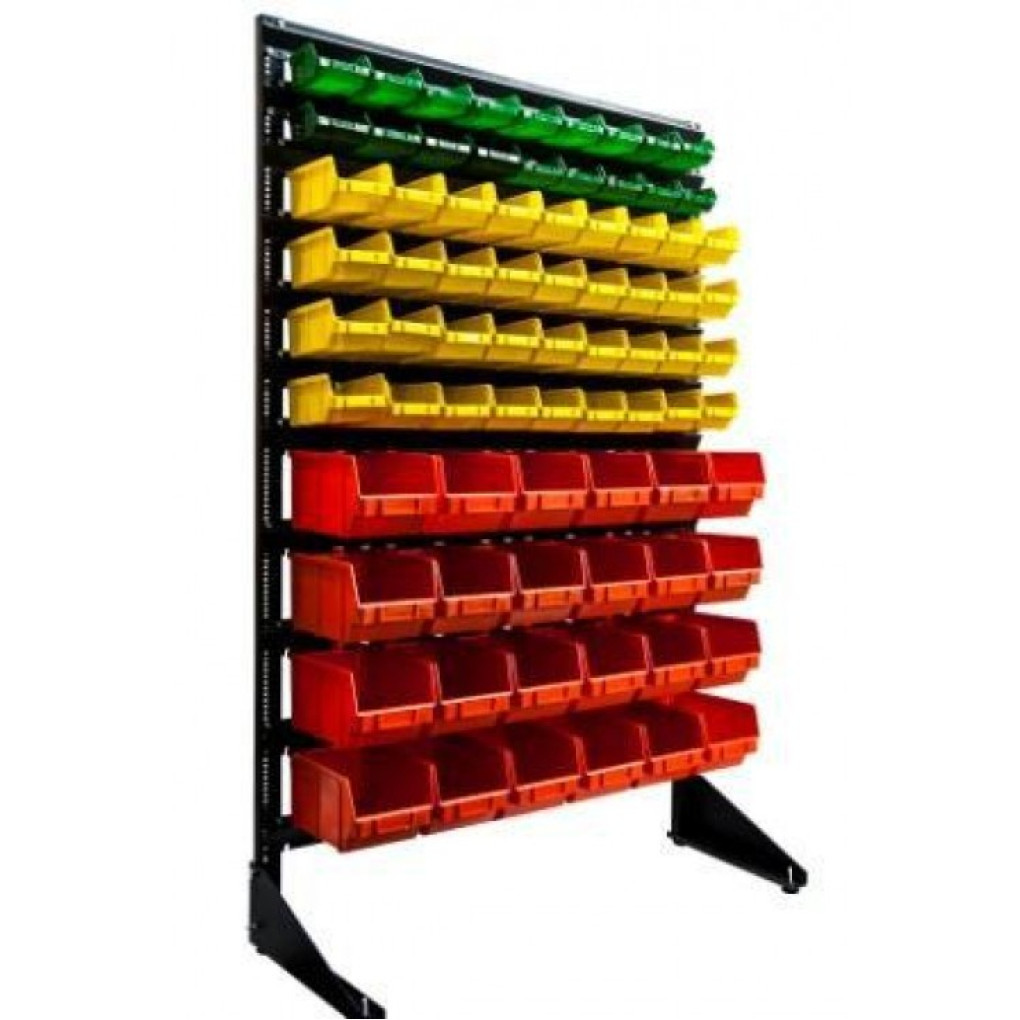 Витрина для магазина метизов с пластиковыми ящиками на 78 шт