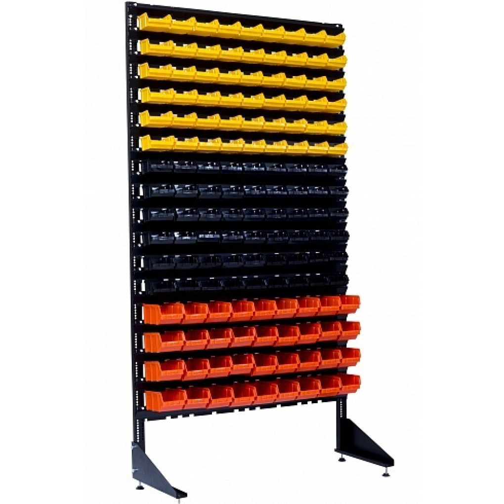 Односторонние стеллажи для метизов и сверл на 144 ячейки