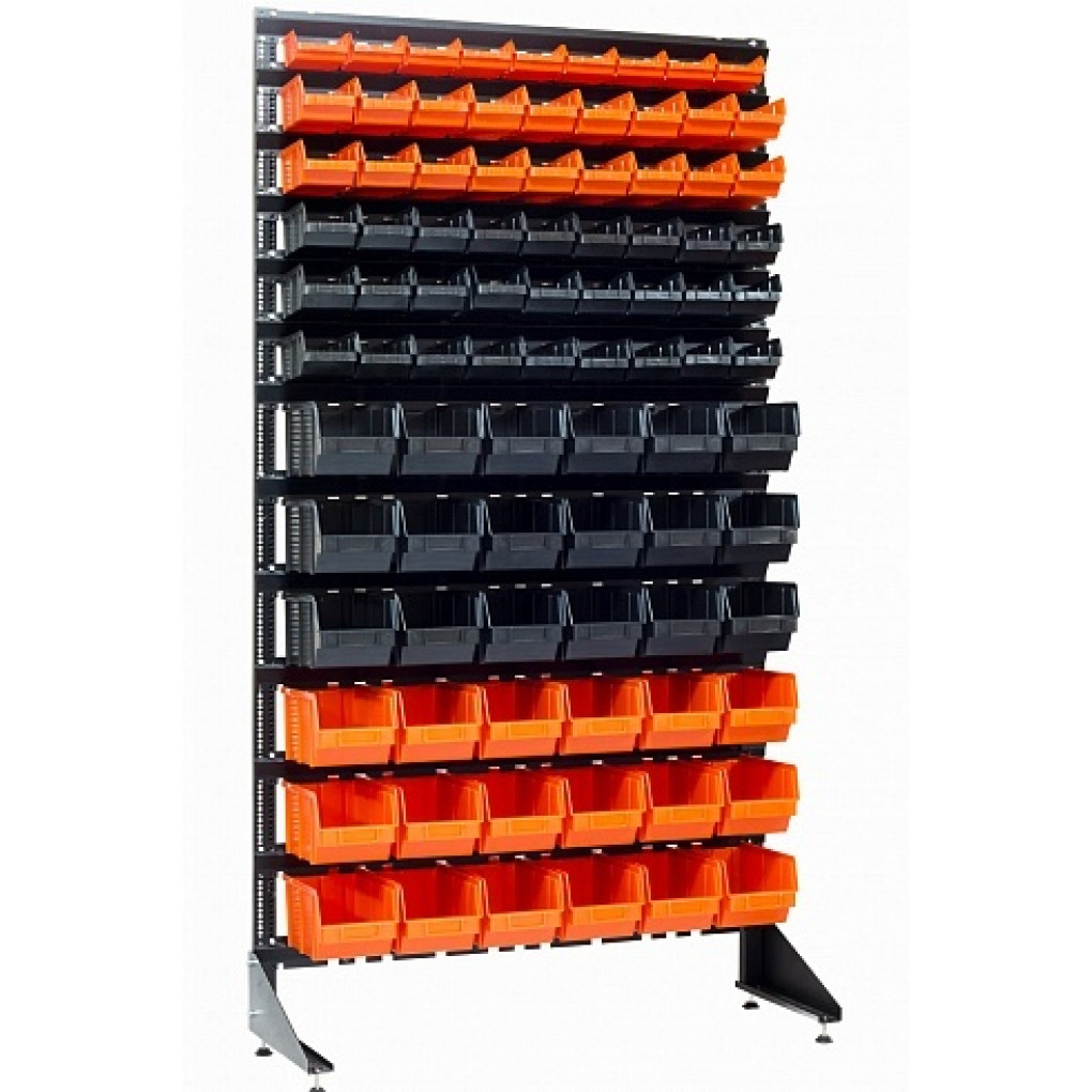 Складской стеллаж на 90 ящиков для крепежа и деталей