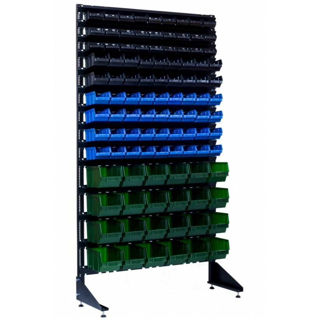 Стелаж для магазину на 105 ящиків для кріплень