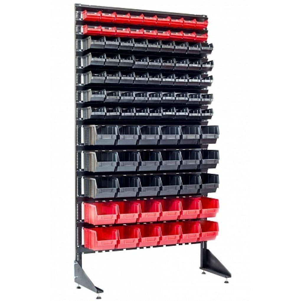 Стелаж з ящиками для металовиробів на 93 лотки