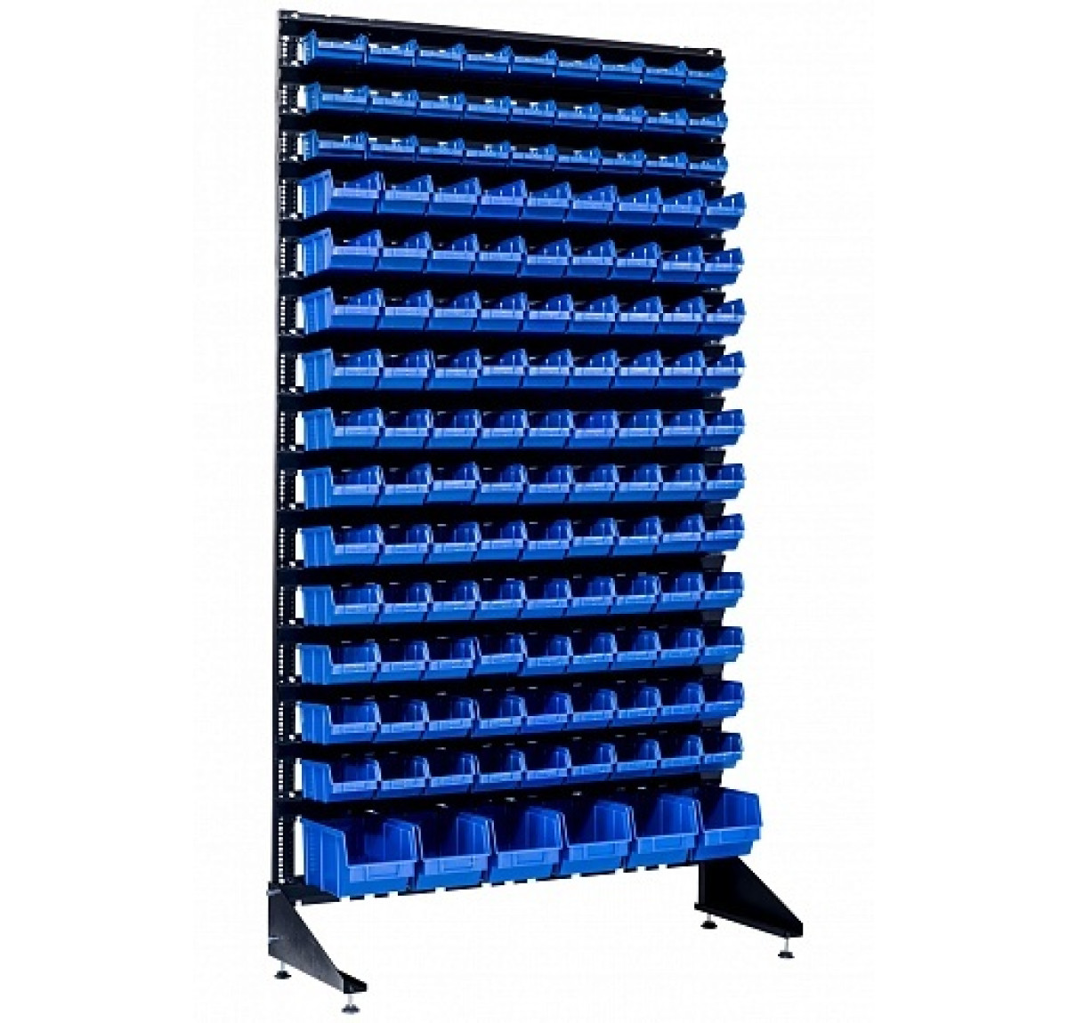 Стелажі торговельні на 132 ящики пластикових для магазину кріплення