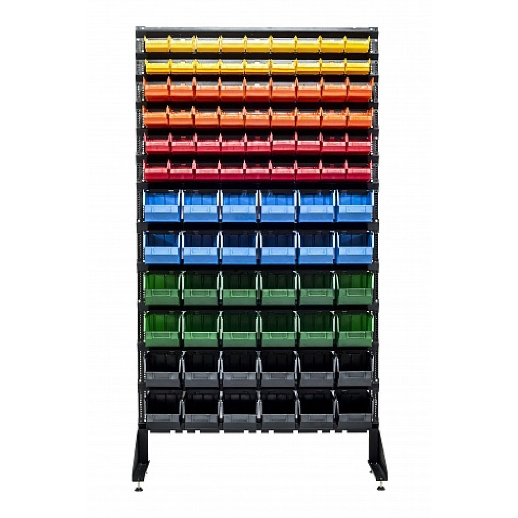 Торговая витрина на 90 контейнеров для автозапчастей, сантехники или другого крепежа