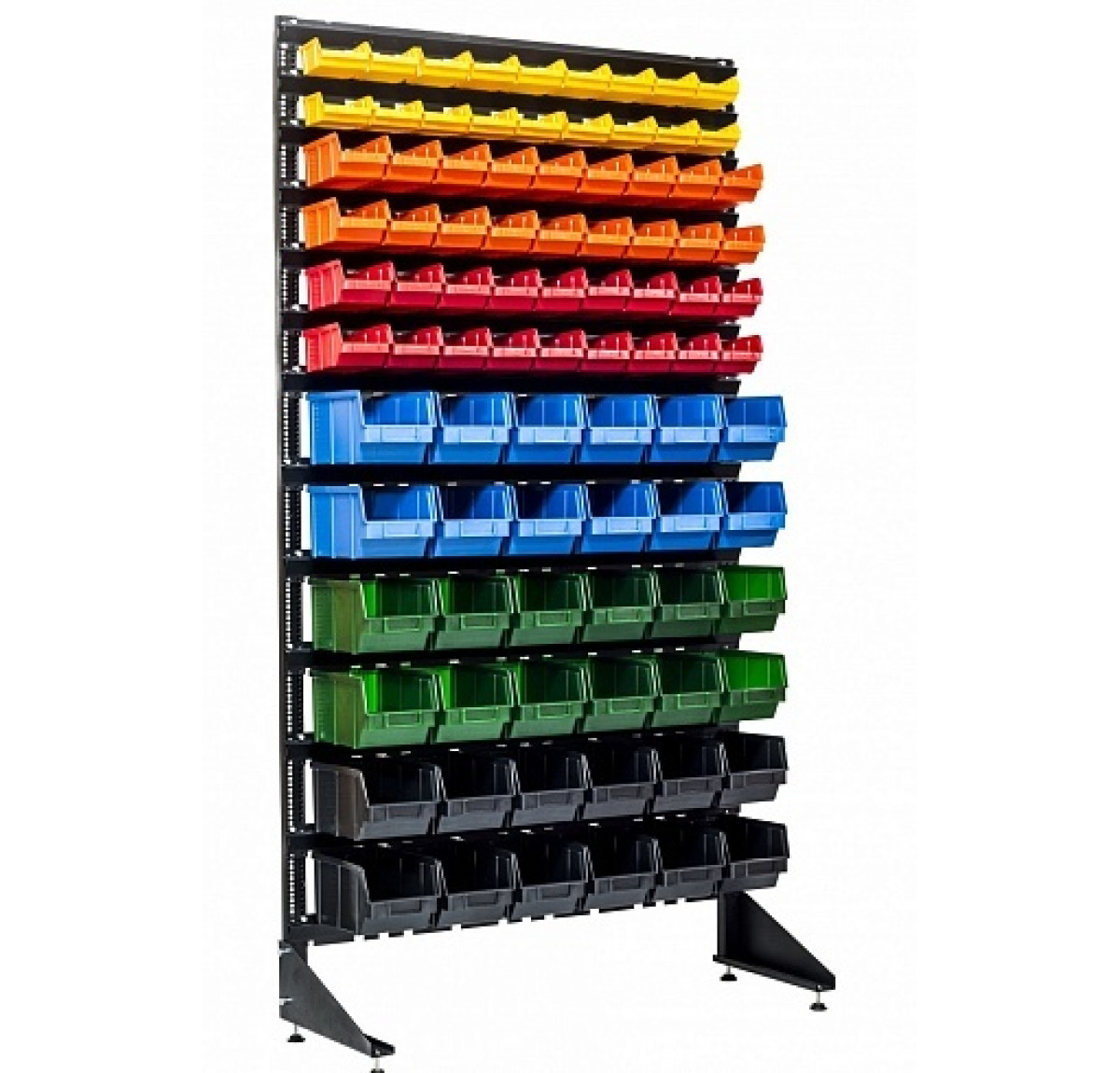 Торговая витрина на 90 контейнеров для автозапчастей, сантехники или другого крепежа